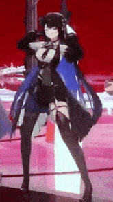 a video game character is dancing on a stage .