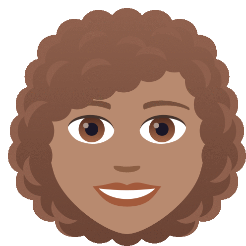 Curly Hair Joypixels Sticker