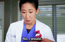 Greys Anatomy Cristina Yang GIF - Greys Anatomy Cristina Yang Yes I Would GIFs