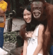 猩猩 照相 美女 微笑 GIF - Gorilla Beauty Smile GIFs