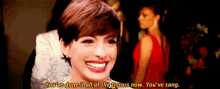 Anne Hathaway Youve Done It All GIF - Anne Hathaway Youve Done It All Smiling GIFs