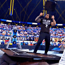 Roman Reigns Kevin Owens GIF - Roman Reigns Kevin Owens Steel Chairs GIFs