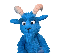 Blauer Bock Blue Goat Sticker - Blauer Bock Blue Goat Touch Head Stickers
