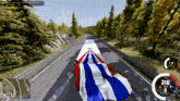 a screenshot of a video game with a speedometer that reads 210 mph