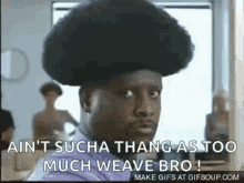nope afro shakes head weave hair