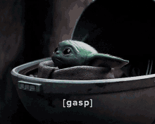 The Mandalorian Baby Yoda GIF - The Mandalorian Baby Yoda Gasp GIFs