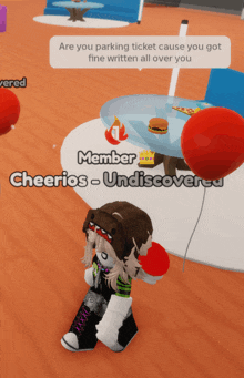 a girl in a video game says " are you parking ticket cause you got fine written all over you member cheerios-undiscovered "
