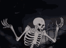 Skeleton Cartoon GIF - Skeleton Cartoon Skull GIFs