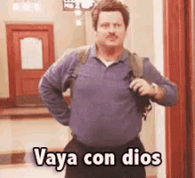 Vaya Con Dios GIF - Parks And Rec Parks And Recreation Ron Swanson GIFs