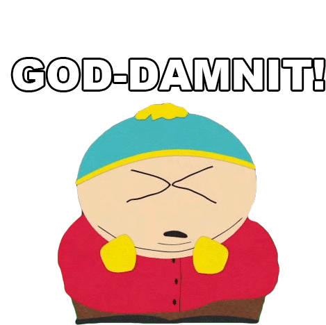 Dod Dammit Eric Cartman Sticker - Dod Dammit Eric Cartman South Park Stickers