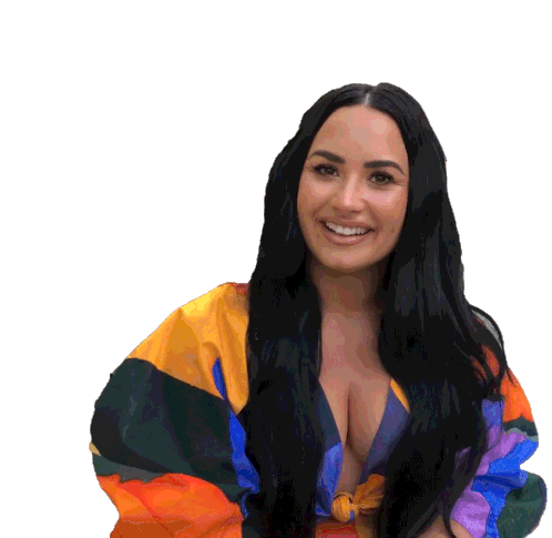 Smiling Demi Lovato Sticker - Smiling Demi Lovato Bustle Stickers