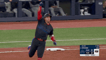 a baseball game is being played between cle and tor