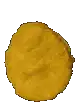 a pixel art of a chicken nugget on a white background