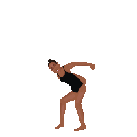 a pixel art of a woman playing volleyball