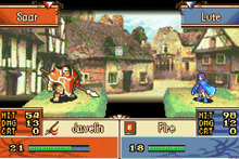 a screenshot of a video game shows a battle between soar and lute