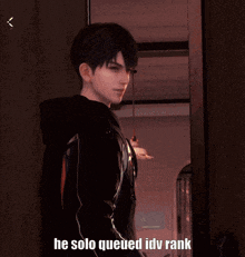a blurry picture of a house with the words he solo queued idv rank
