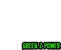 Green Z Power Strong Sticker - Green Z Power Strong Text Stickers