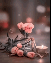 Flowers Candle GIF - Flowers Candle GIFs