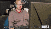 Forced To Play Rust GIF