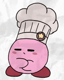 a cartoon character wearing a chef hat with a star on it