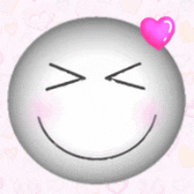 a smiley face is making a heart with its hands