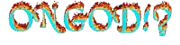 the word ongod is written in flames with a question mark in the middle