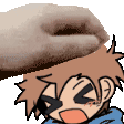 a cartoon character with a hand on his head and a donut on his head .