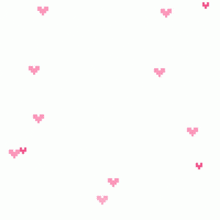 pink hearts on a white background with a white background