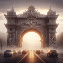 a very ornate archway that says museum bola