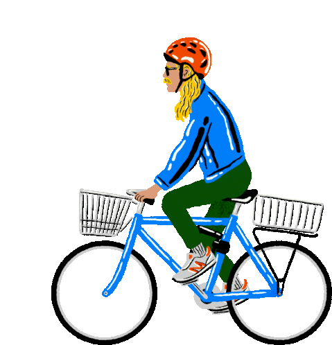 Jef Jef On Bike Sticker - Jef Jef On Bike Bike Stickers