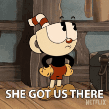 She Got Us There Cuphead GIF - She Got Us There Cuphead The Cuphead Show GIFs