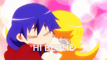 Hi Bestie Anime GIF - Hi Bestie Anime Hug GIFs
