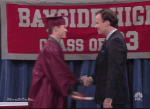 graduation bayside high hug embrace congratulations