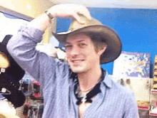 taylor hanson cowboy hat smile talking