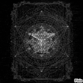 a black and white image of a swirl on a black background