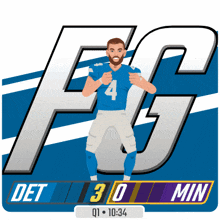 a cartoon of a football player with the number 4 on it
