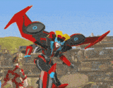a cartoon of a robot with the number 7 on its back