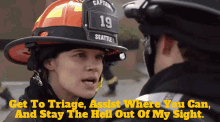station19 maya bishop get to triage assist where you can and stay the hell out of my sight