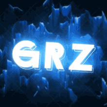 the word grz is glowing in the dark