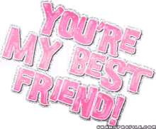 Youre My Best Friend Pink GIF - Youre My Best Friend Pink Glitter GIFs