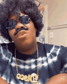 rapper gangster taeshon miller afro mustache