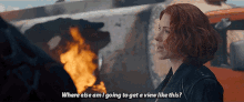 Black Widow Where Else Am I Going To Get A View Like This GIF - Black Widow Where Else Am I Going To Get A View Like This Good View GIFs