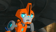 a cartoon robot with a surprised expression on his face