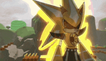a cartoon of a sonic the hedgehog with a yellow star on his head .