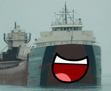 a large ship named steve n. hickson is in the water
