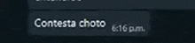 contesta choto 6:16 pm is written on a black background
