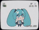 a cartoon of hatsune miku is on a video tape dated november 28 1990