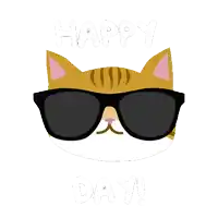 a cat wearing sunglasses that say sun glasses on them