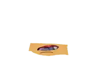 a close up of a cartoon mouth with a sad look on its face