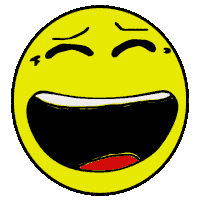 a cartoon smiley face with its mouth open